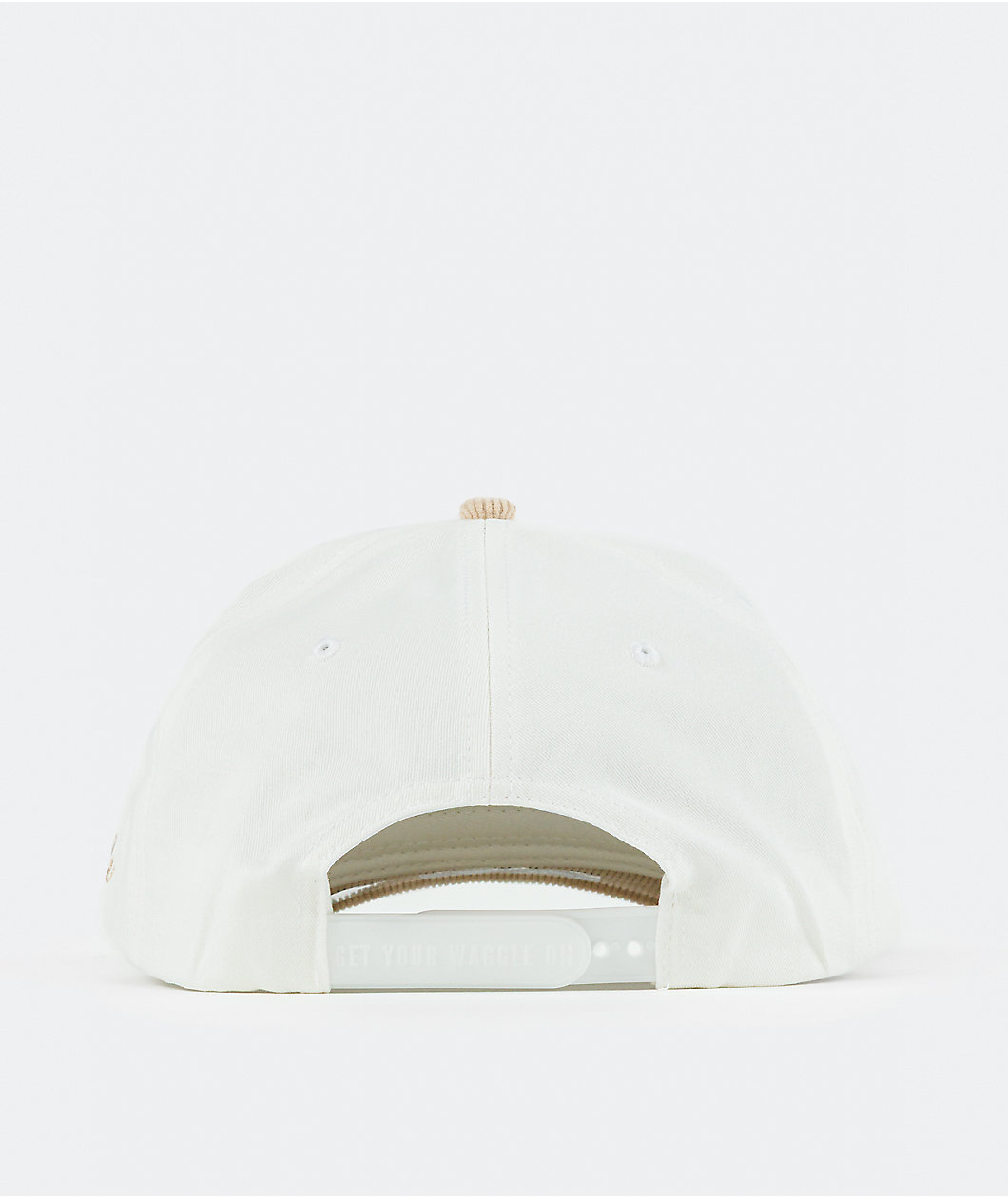 Waggle Whitetail White & Beige Snapback Hat