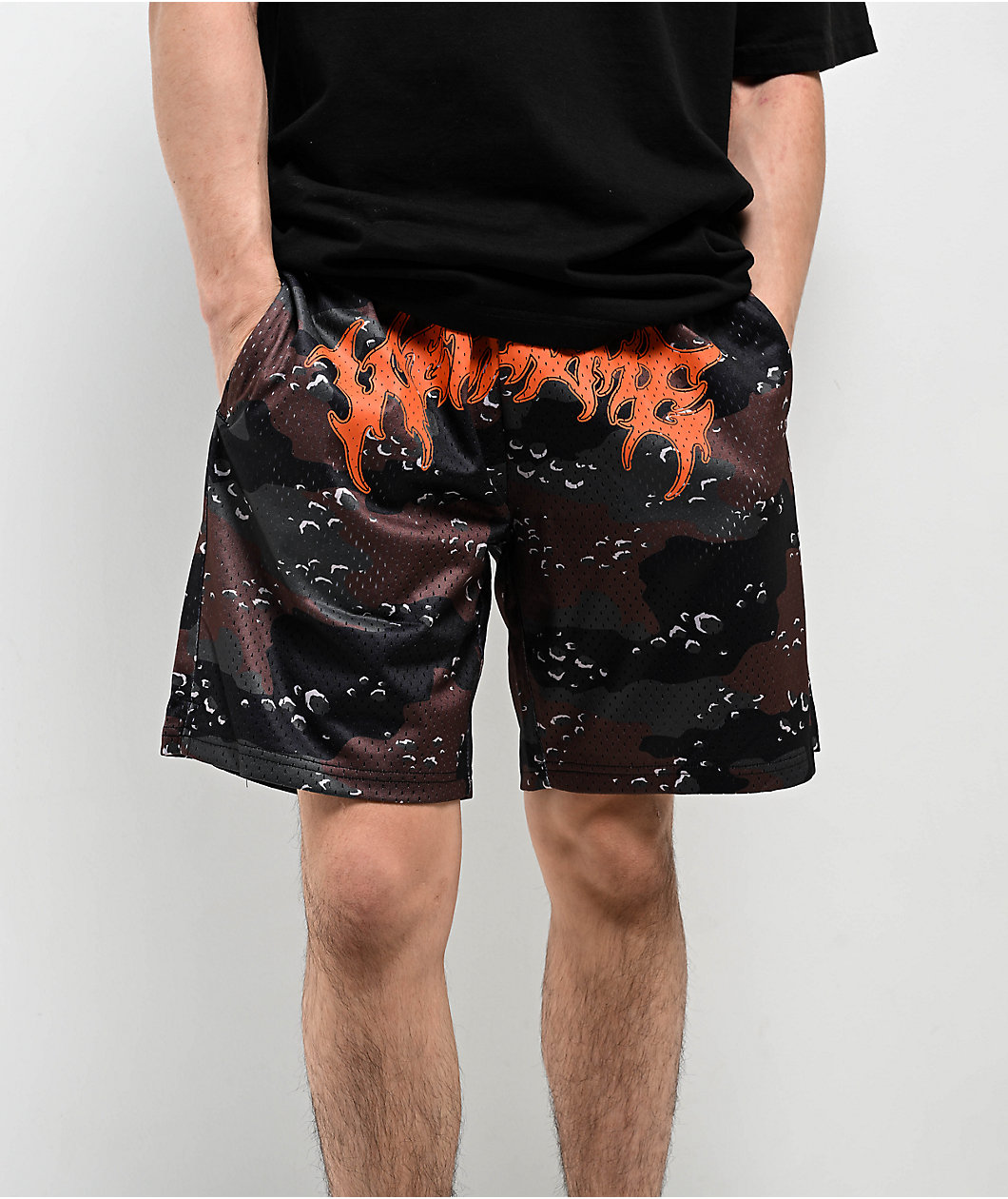 Welcome Barb Camo Mesh Shorts