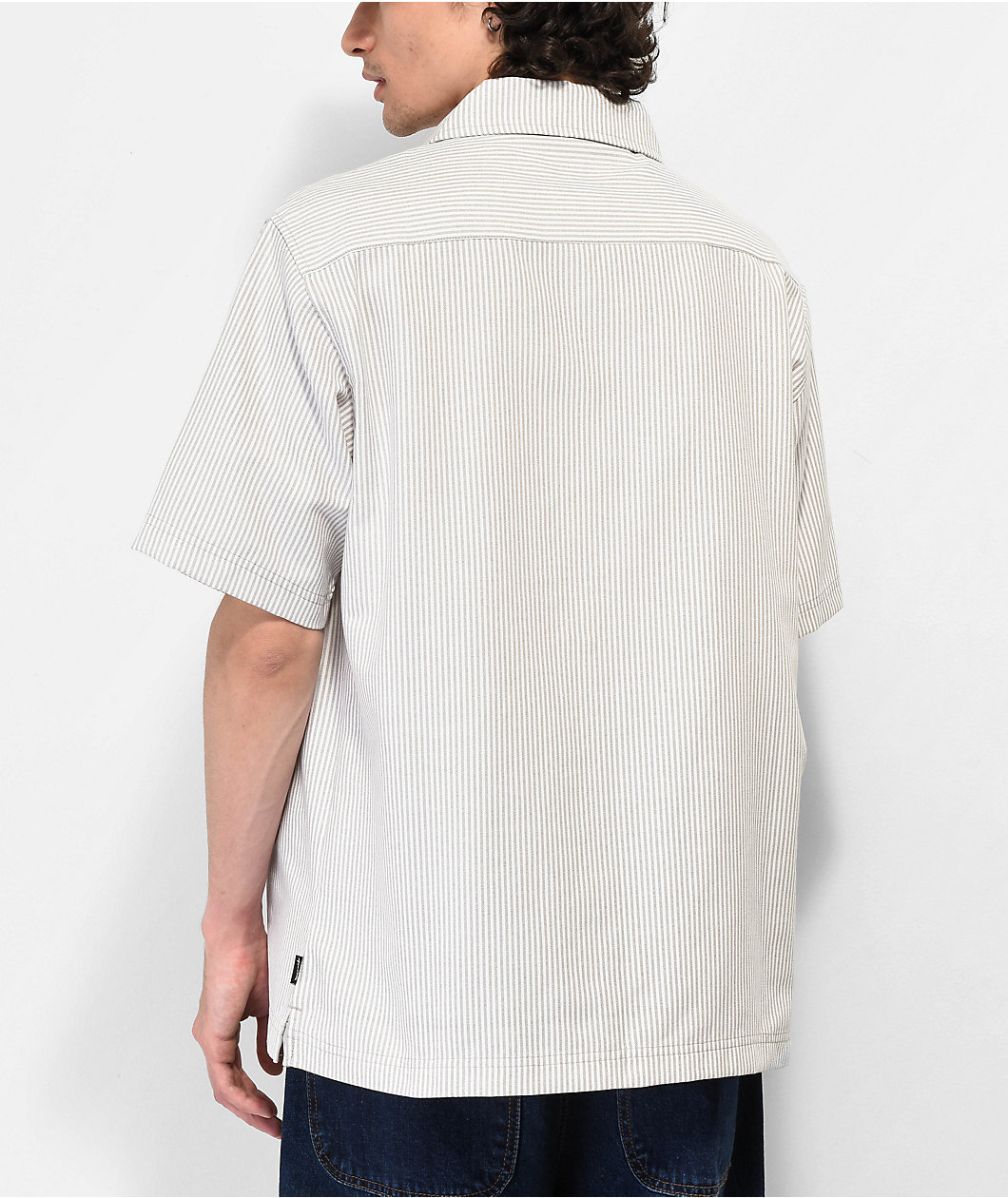 Welcome Barb Moss Green Stripe Work Shirt