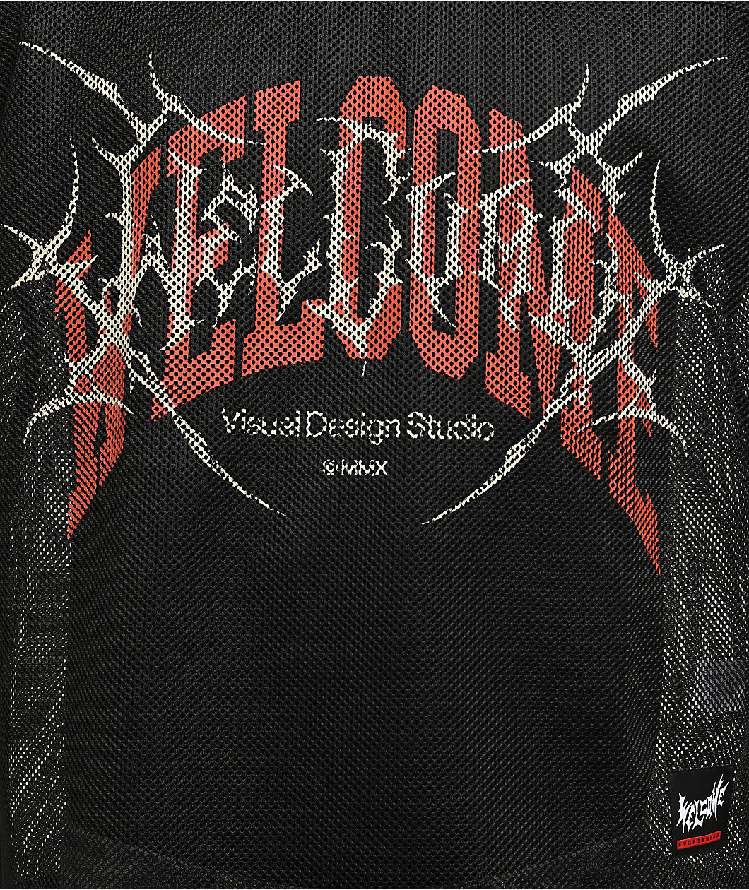 Welcome Black Mesh Football Jersey