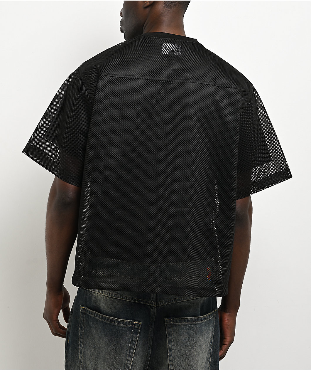 Welcome Black Mesh Football Jersey