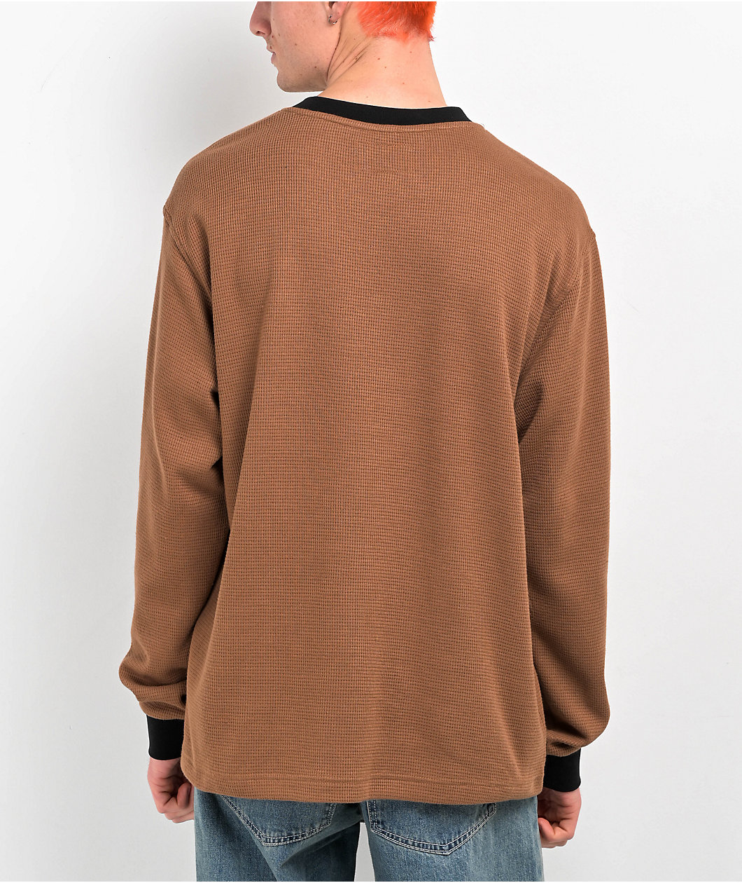 Welcome Breakdown Brown Long Sleeve Thermal T-Shirt