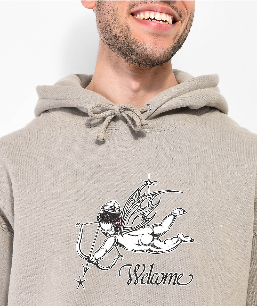 Welcome Cherub Beige Hoodie