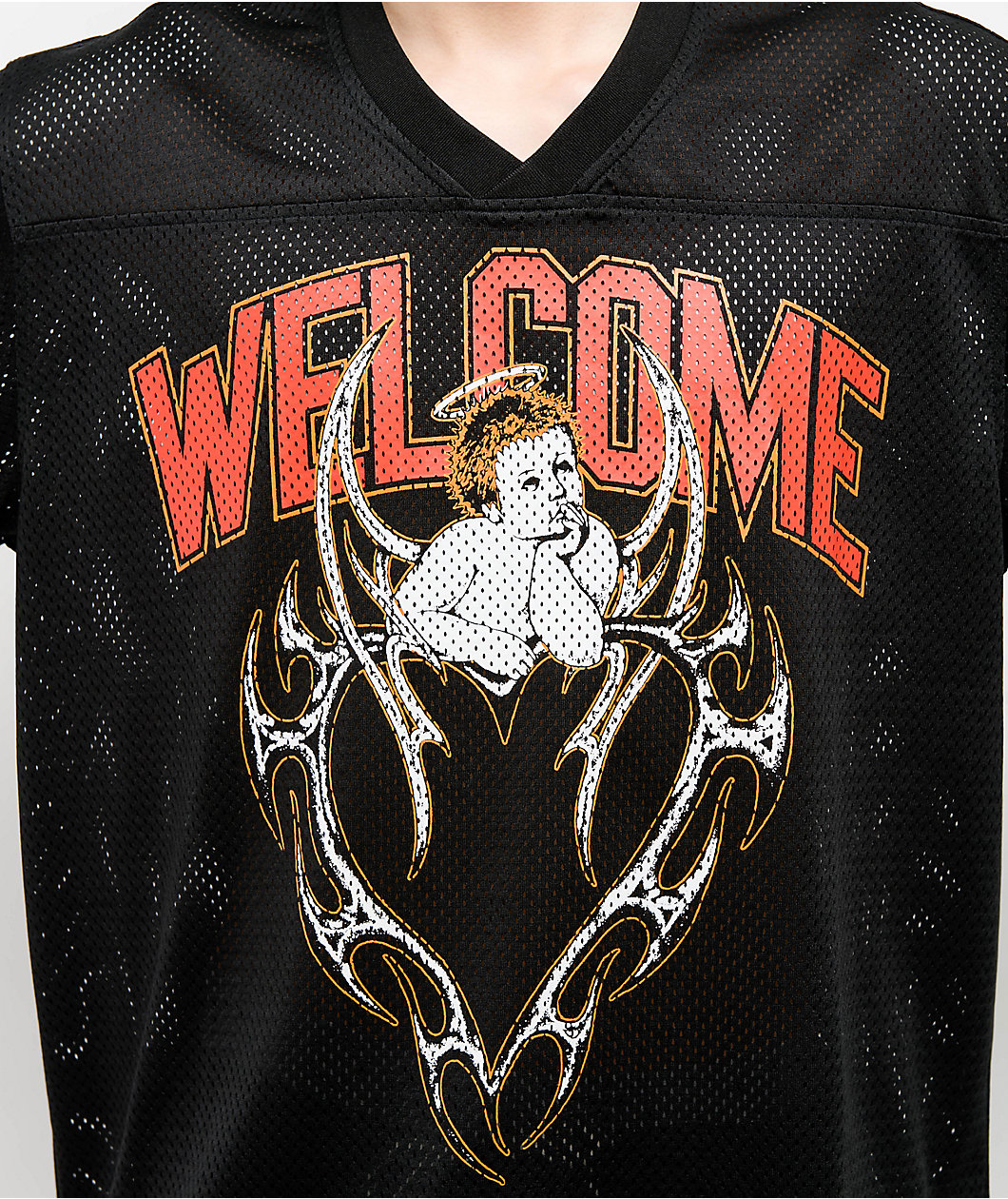 Welcome Cupid Black Football Jersey