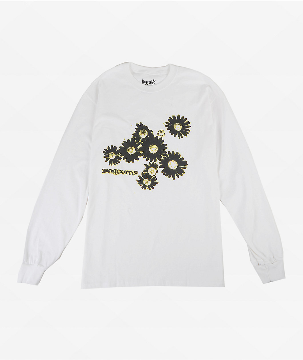 Welcome Daises White Long Sleeve T-Shirt