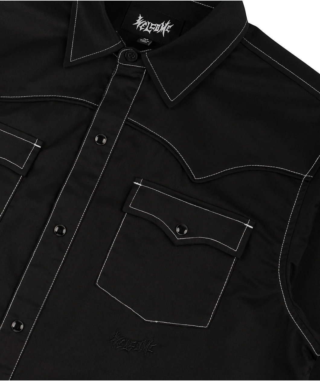 Welcome Desperado Black Long Sleeve Button Up Shirt