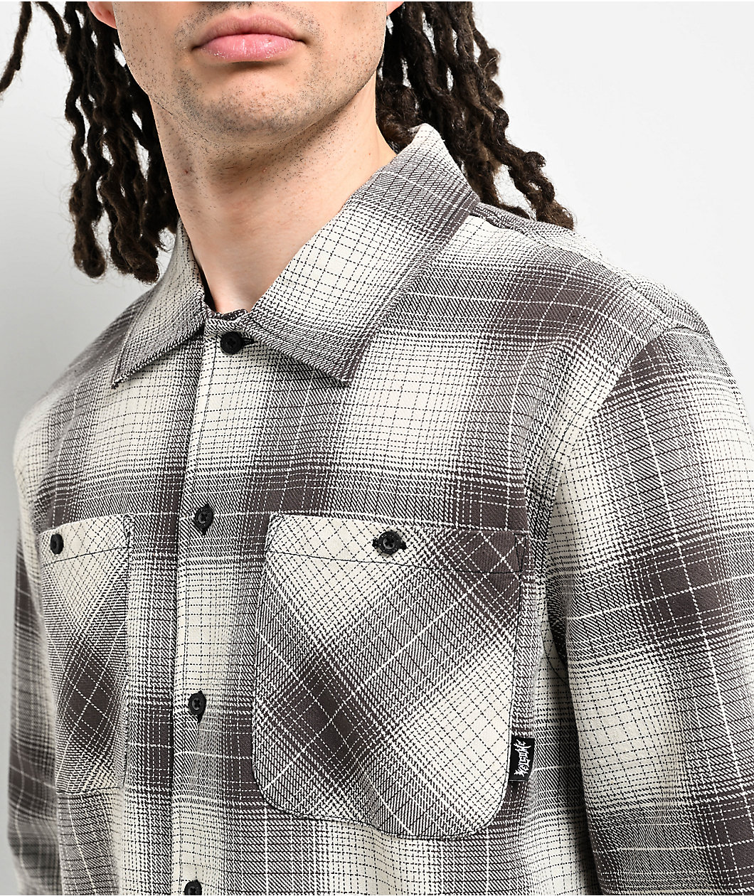 Welcome Fang Black & White Flannel Shirt