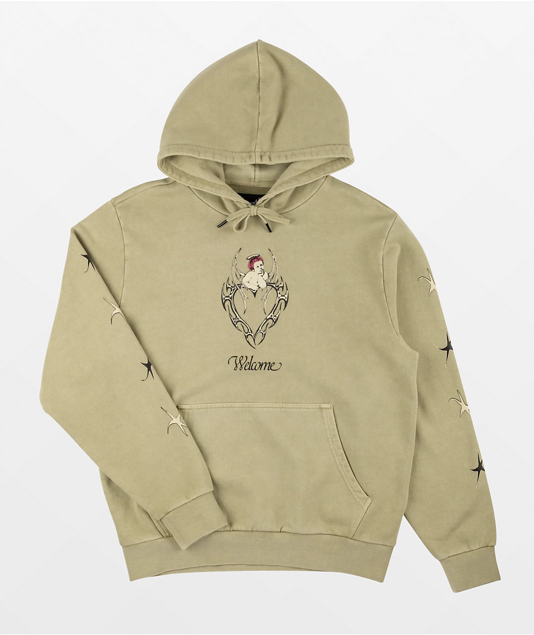 Welcome Halo Beige Hoodie