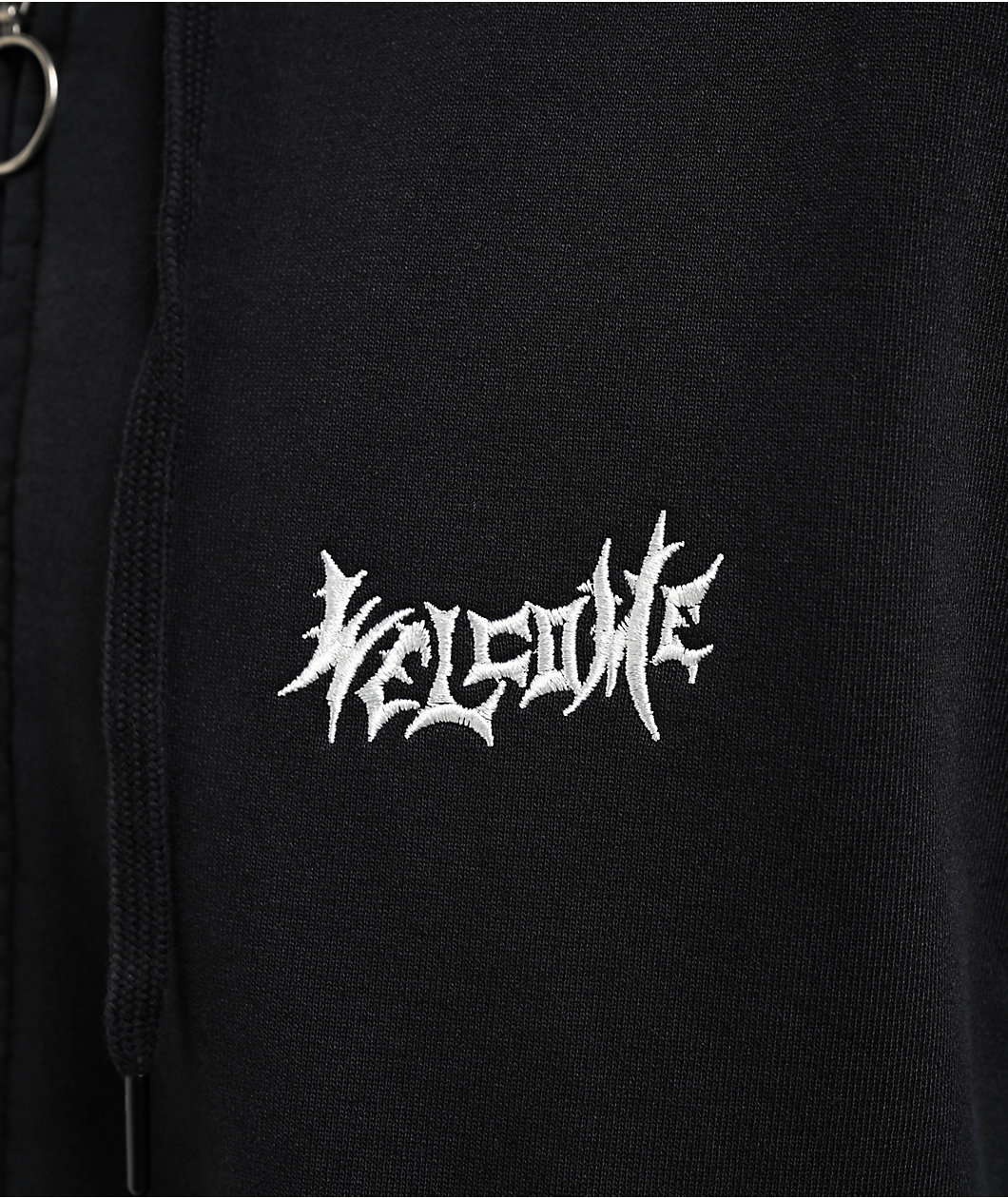 Welcome Nephilim Black Pigment-Dyed Zip Hoodie