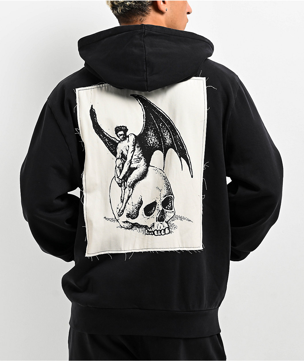 Welcome Nephilim Black Pigment-Dyed Zip Hoodie