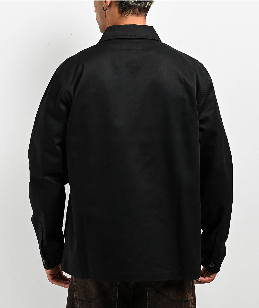 Welcome Nexus Embroidered Black Long Sleeve Work Shirt