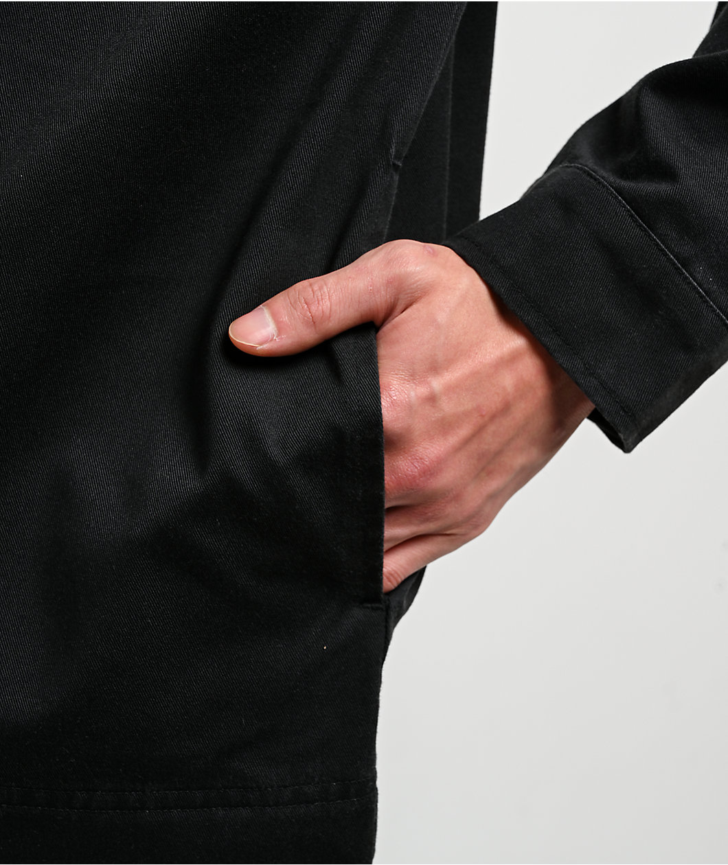 Welcome Paladin Black Long Sleeve Zip Work Shirt