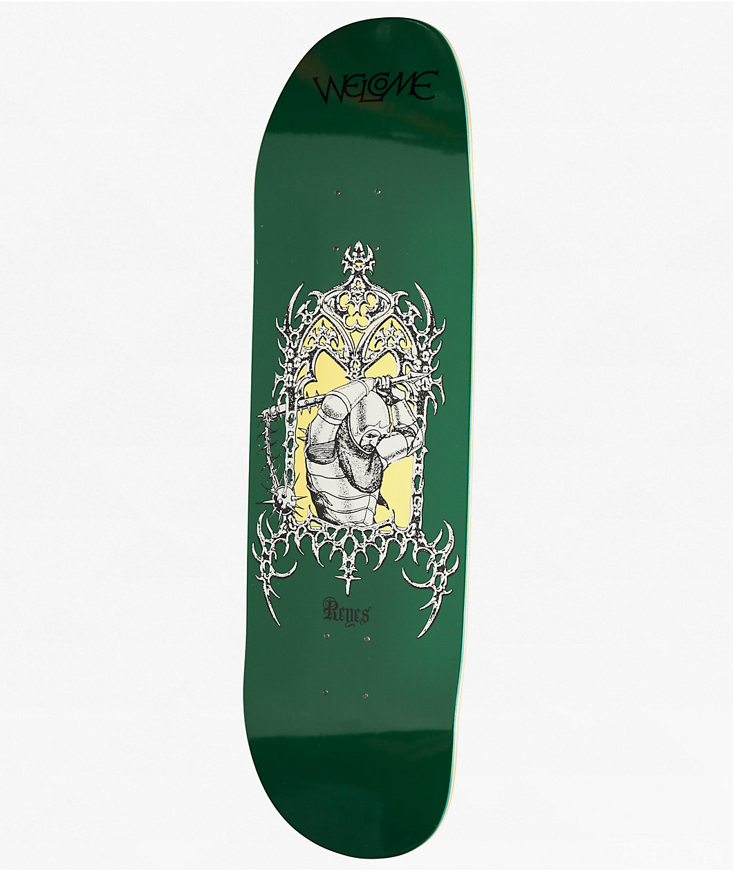 Welcome Reyes Flail Green 9.0" Skateboard Deck