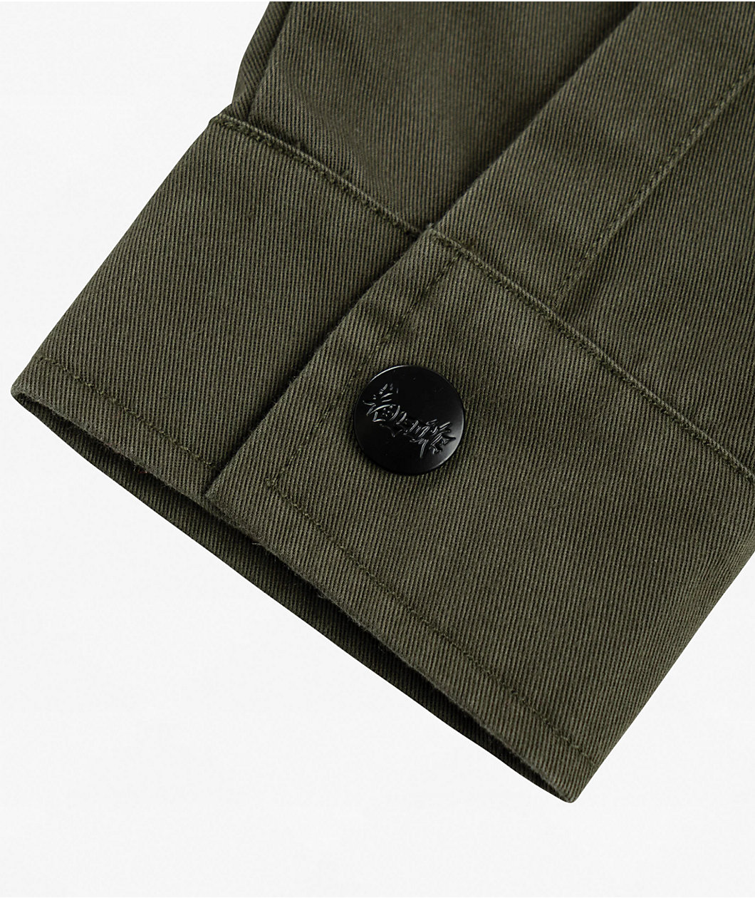 Welcome Smite Olive Long Sleeve Zip Work Shirt