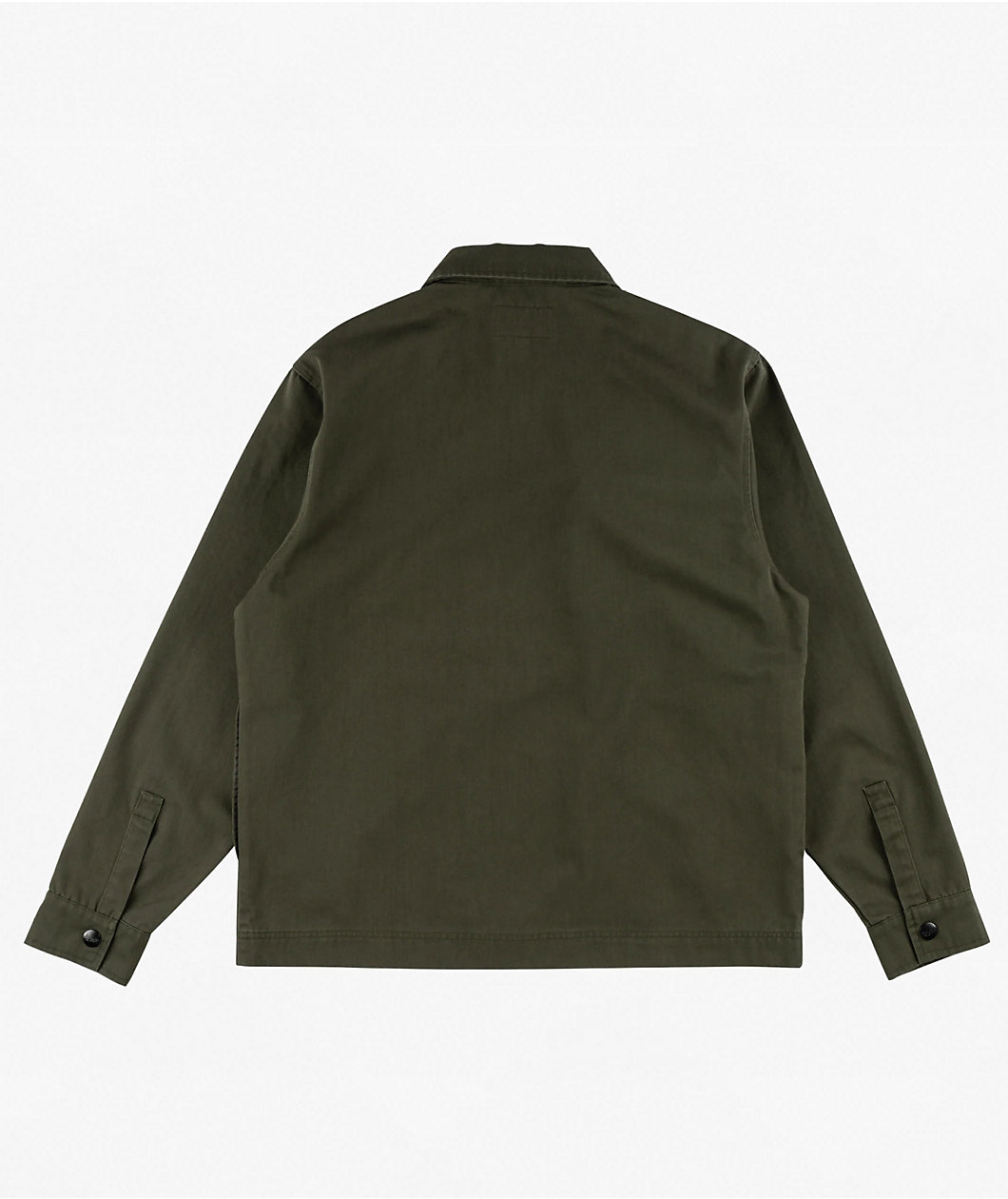 Welcome Smite Olive Long Sleeve Zip Work Shirt