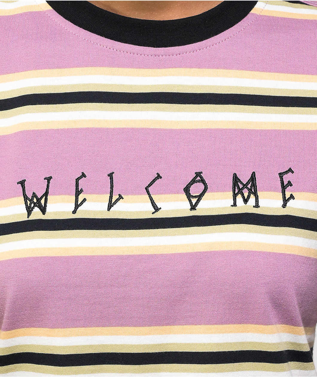 Welcome Vineyard Stripe Long Sleeve T-Shirt