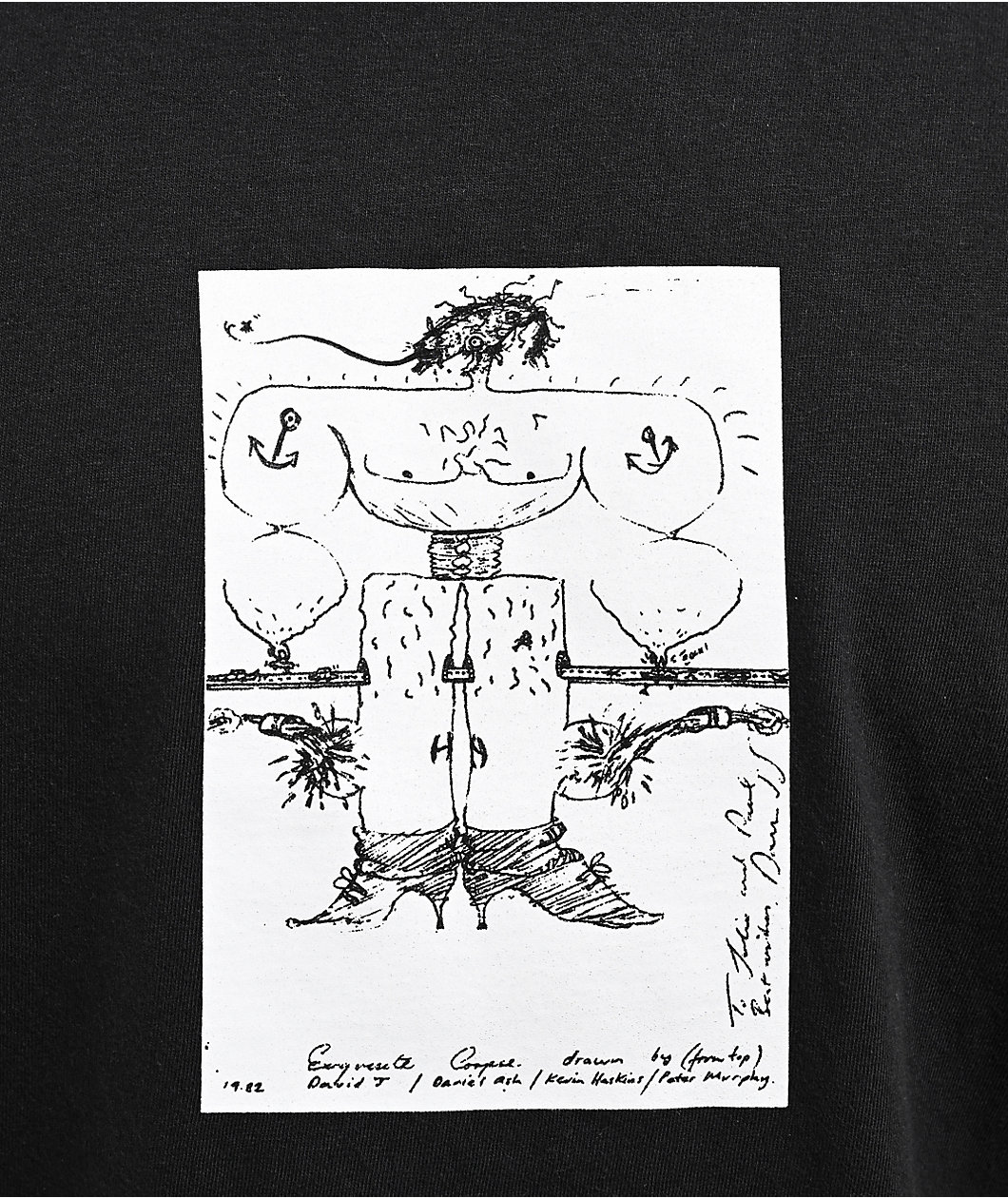 Welcome x Bauhaus Exquisite Corpse Black T-Shirt