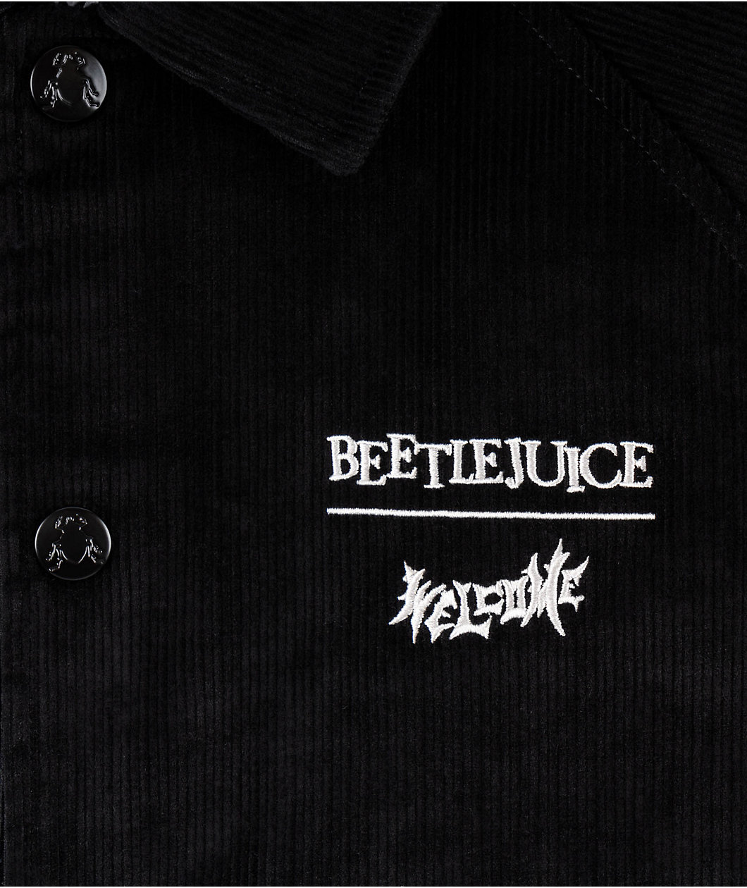 Welcome x Beetlejuice Sandworm Black Corduroy Jacket