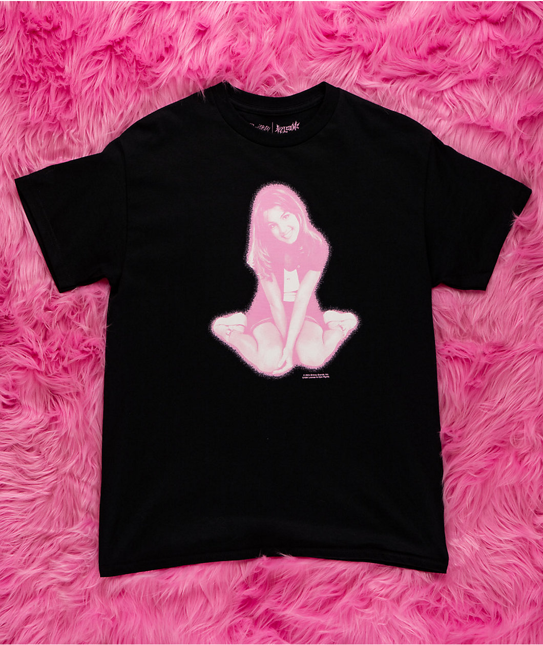 Welcome x Britney Spears Flower Black T-Shirt