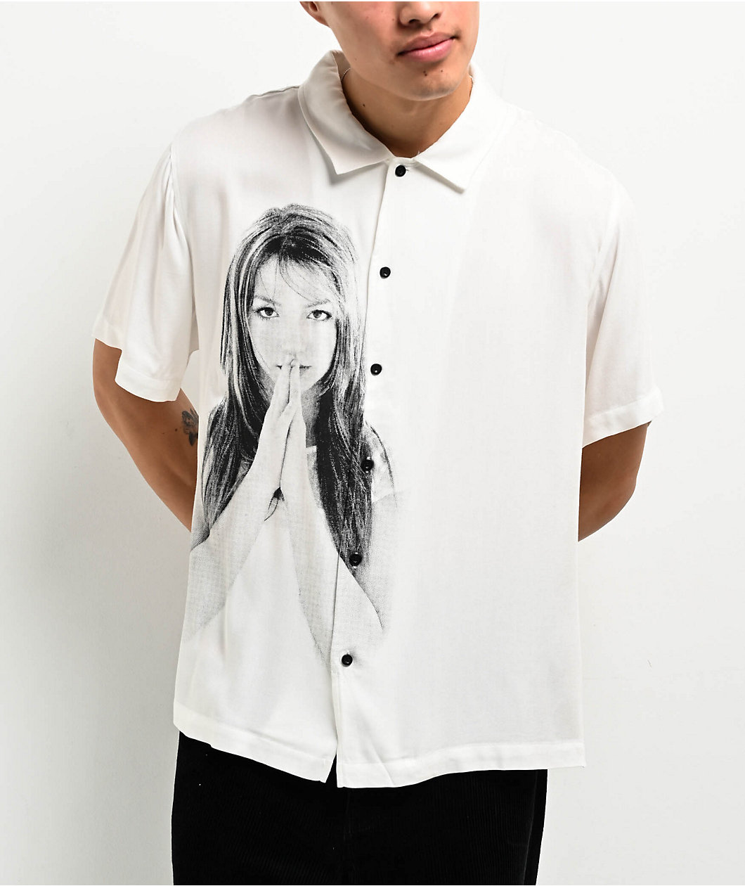 Welcome x Britney Spears Rayon Photo White Shirt