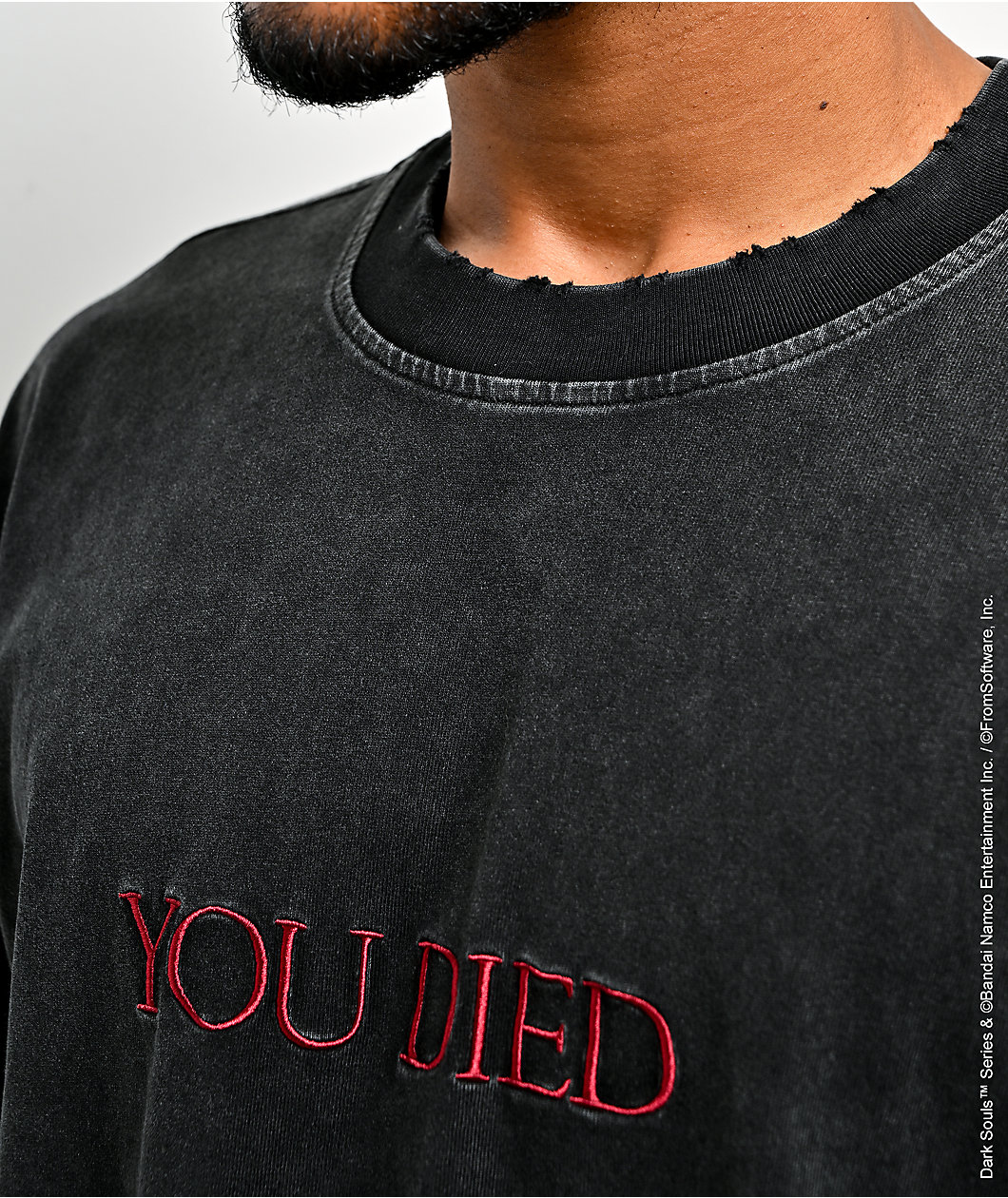 Welcome x Dark Souls You Died Black Wash T-Shirt