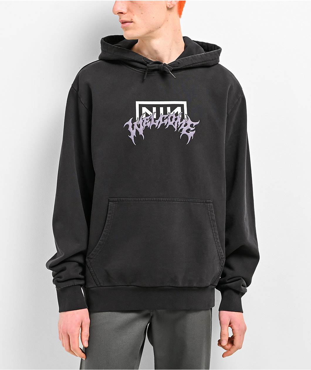 Welcome x Nine Inch Nails Eraser Black Hoodie