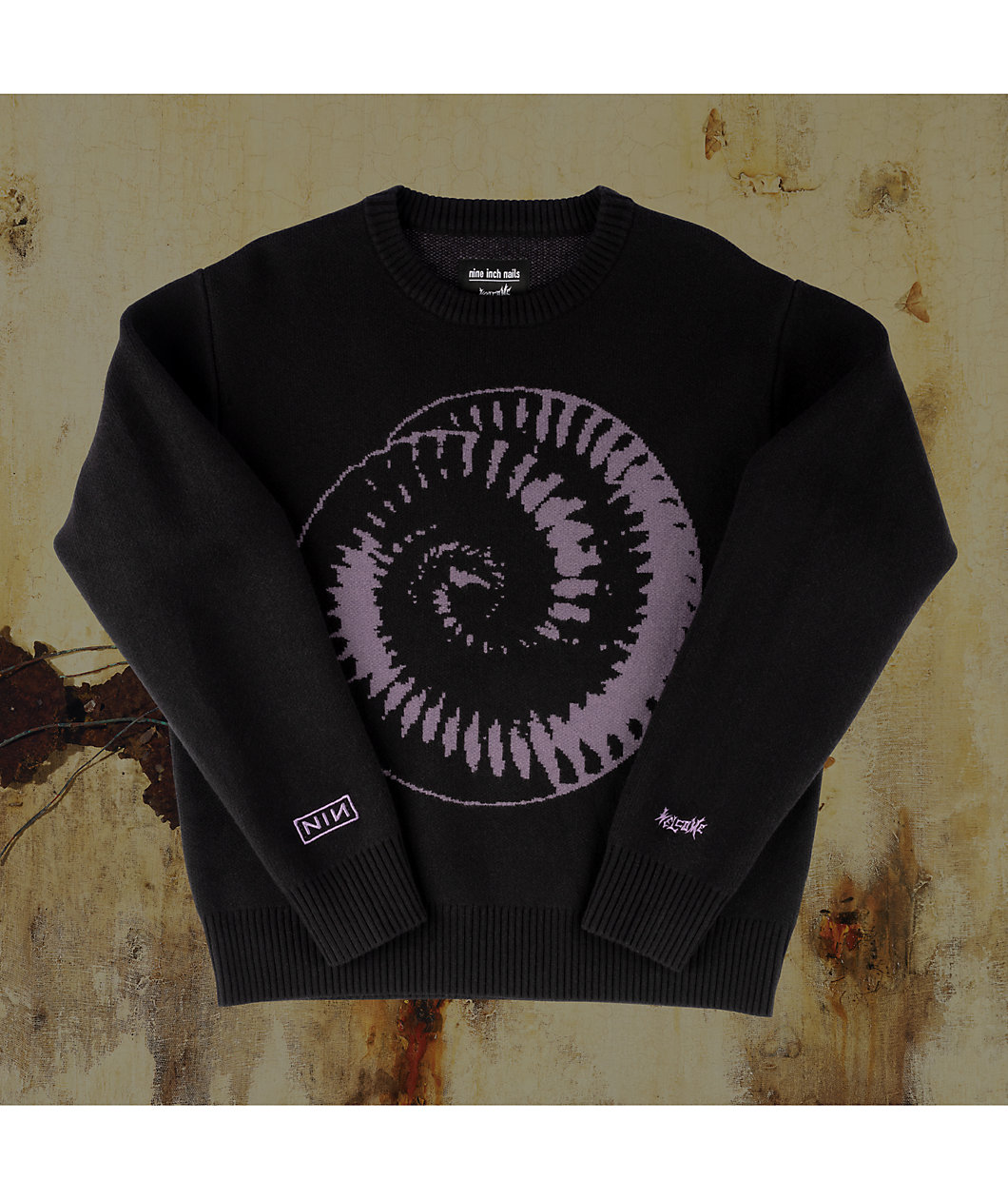 Welcome x Nine Inch Nails Spiral Black Knit Sweater