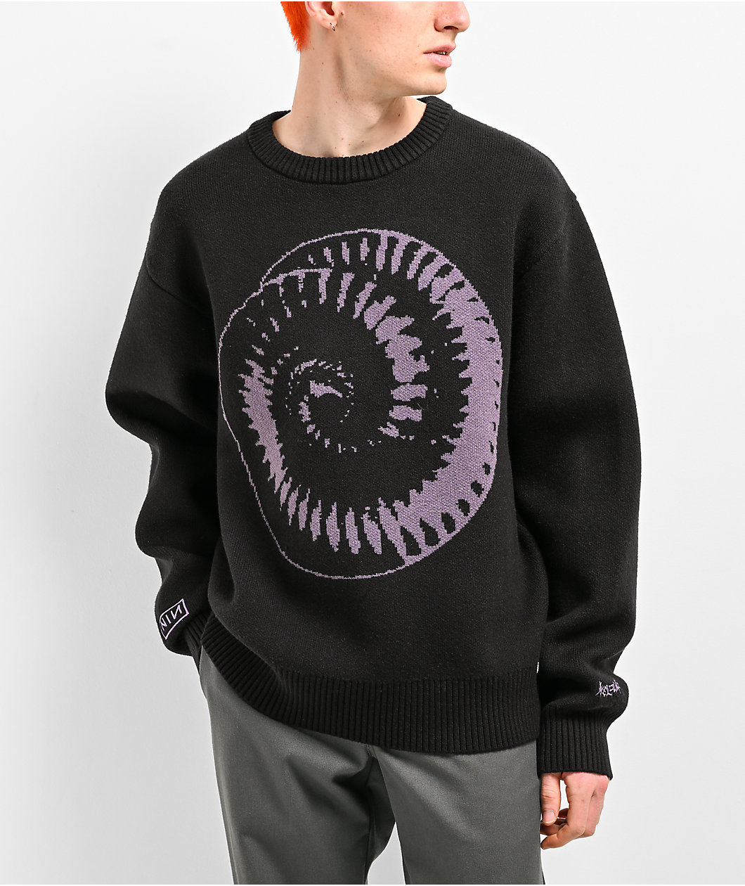 Welcome x Nine Inch Nails Spiral Black Knit Sweater