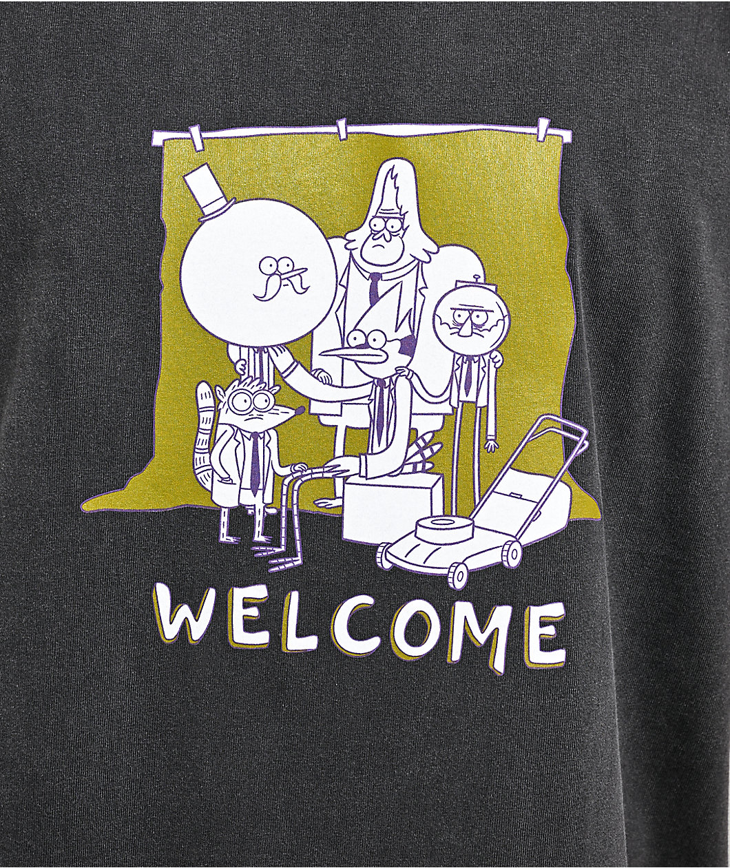 Welcome x Regular Show Mordecai Charcoal Wash T-Shirt