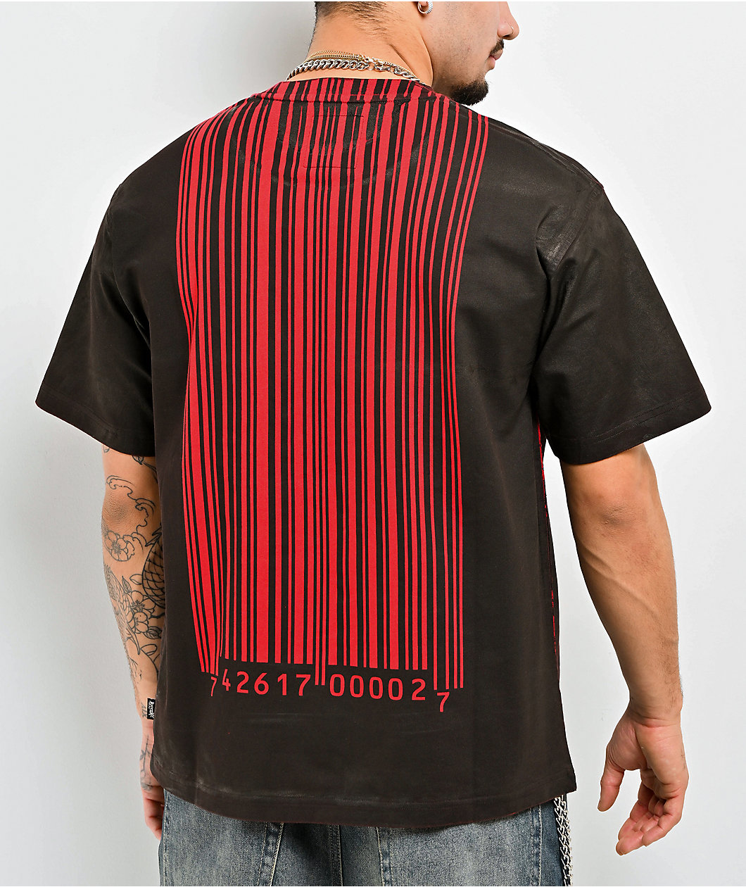 Welcome x Slipknot Barcode Brown Wash T-Shirt