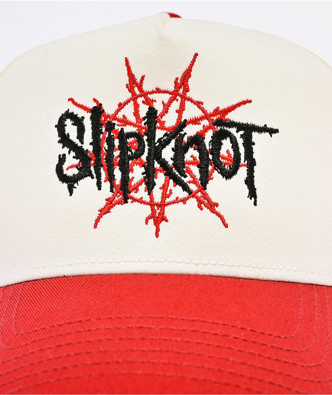 Welcome x Slipknot Nonagram White & Red Snapback Hat