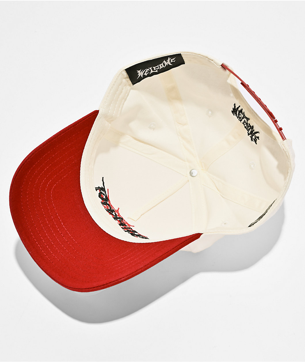 Welcome x Slipknot Nonagram White & Red Snapback Hat