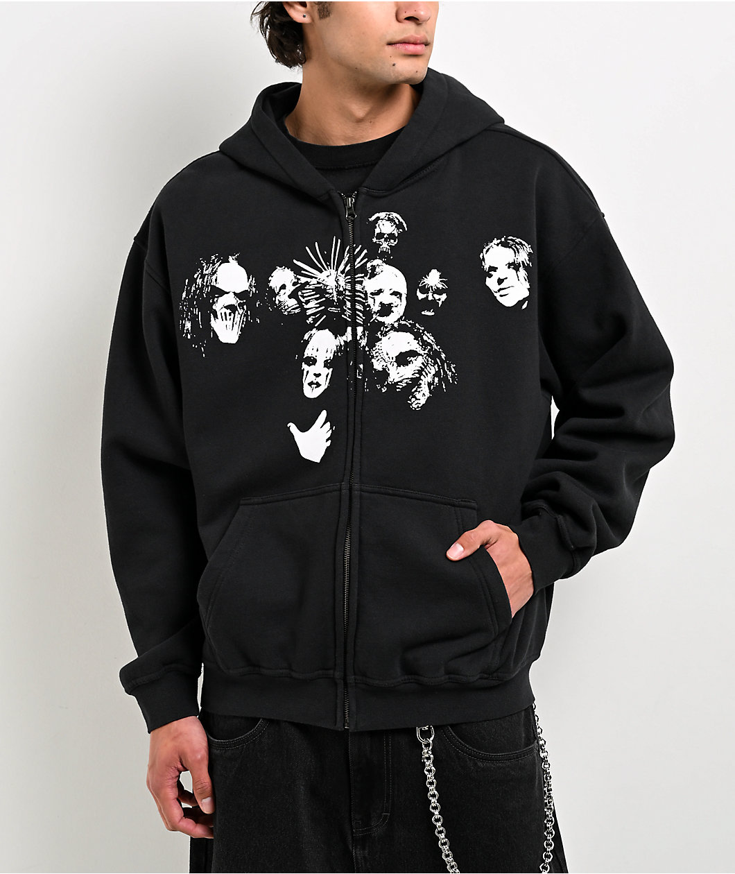 Welcome x Slipknot Nonogram Black Zip Hoodie