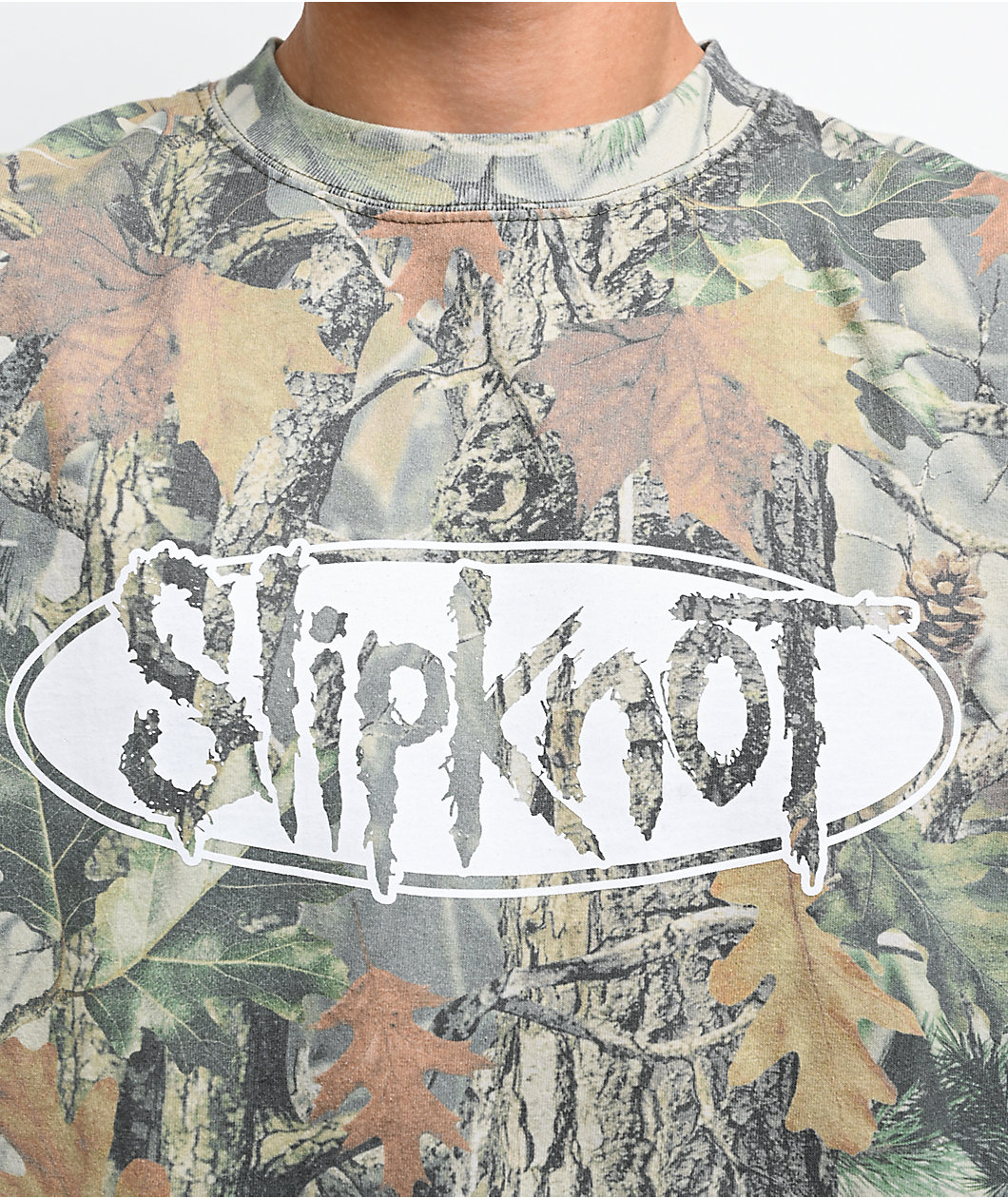 Welcome x Slipknot Oval Logo Green Camo T-Shirt