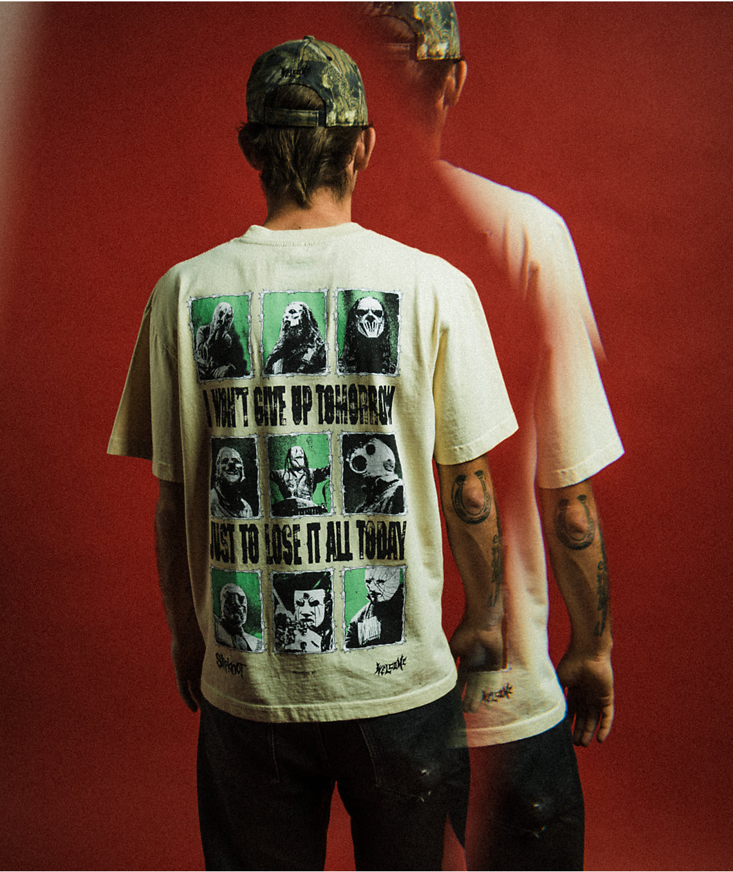 Welcome x Slipknot Tomorrow Beige Boxy T-Shirt