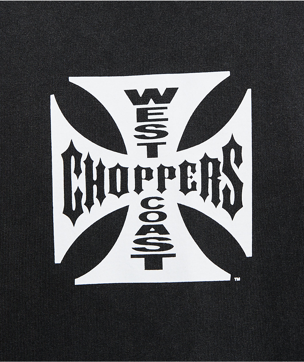 West Coast Choppers Flat Logo Black Wash T-Shirt