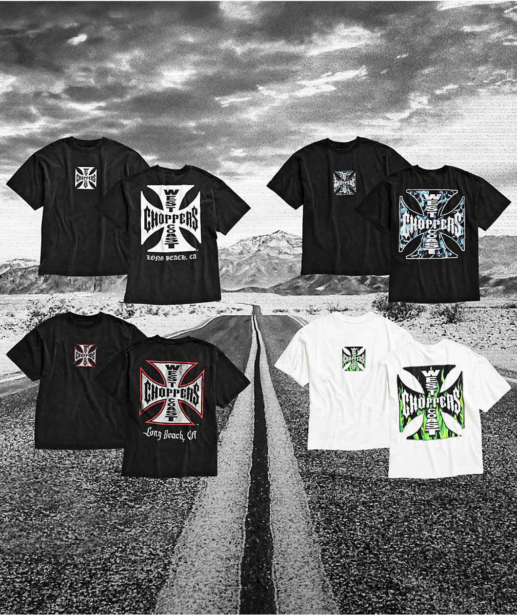 West Coast Choppers Flat Logo Black Wash T-Shirt