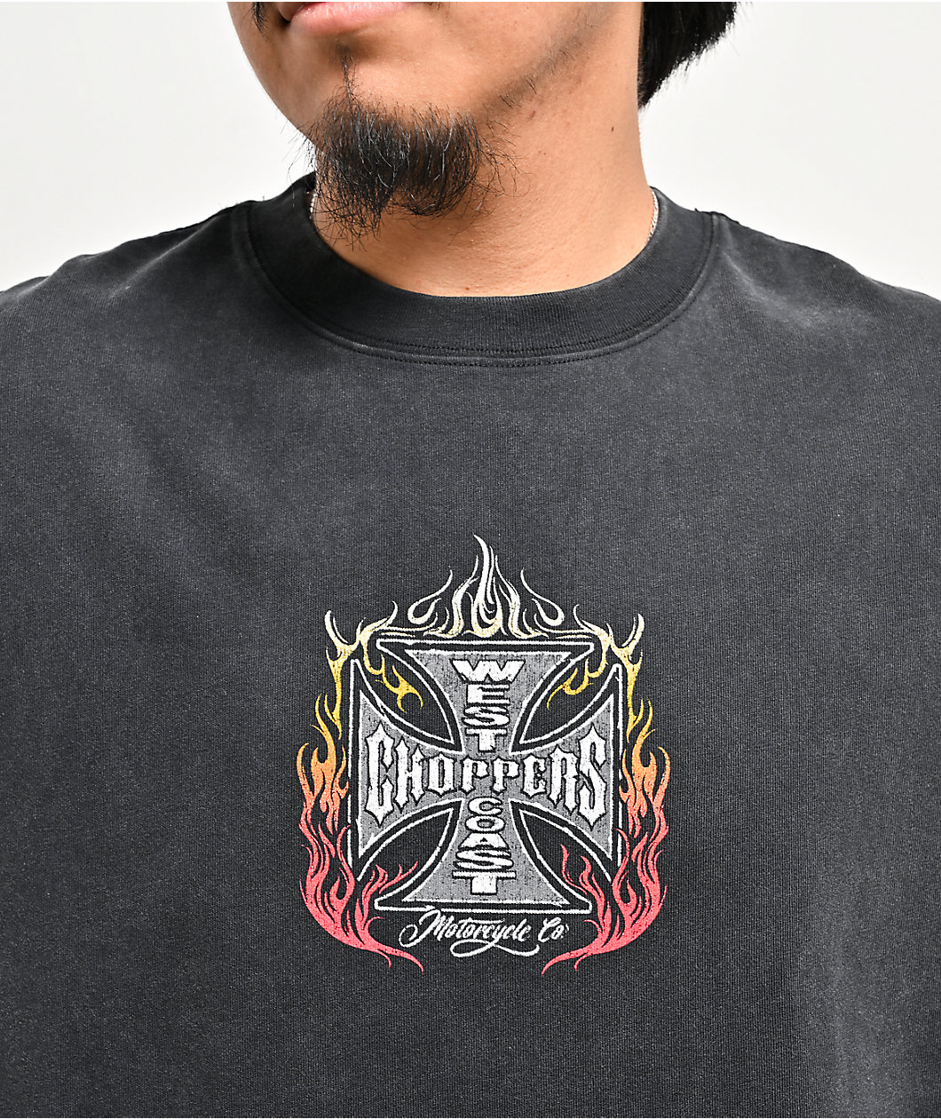 West Coast Choppers Inferno Black Wash Tank Top