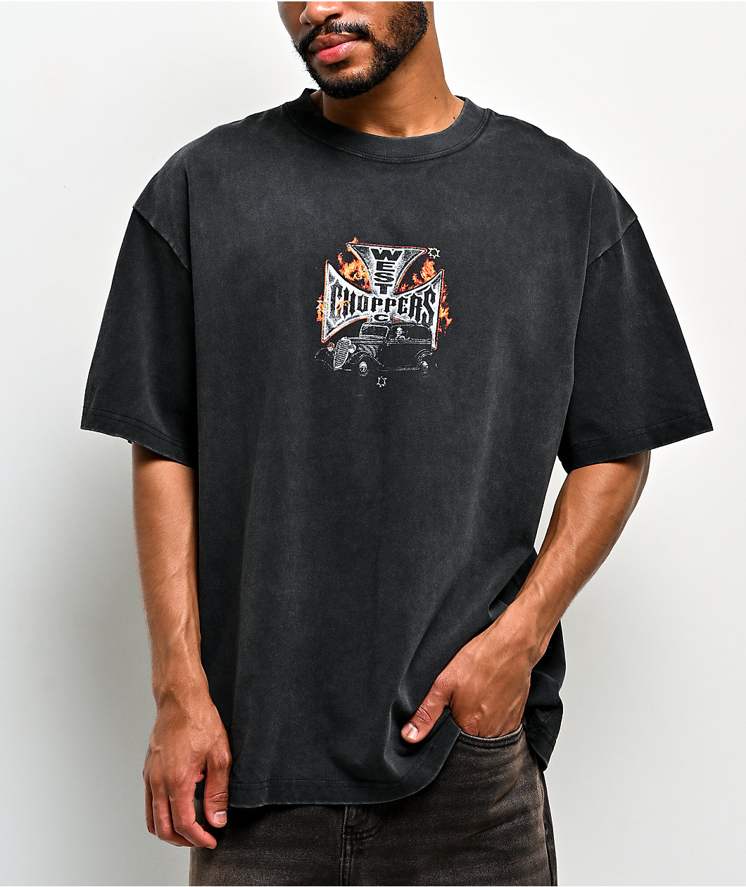 West Coast Choppers Original Outlaw Black Wash T-Shirt