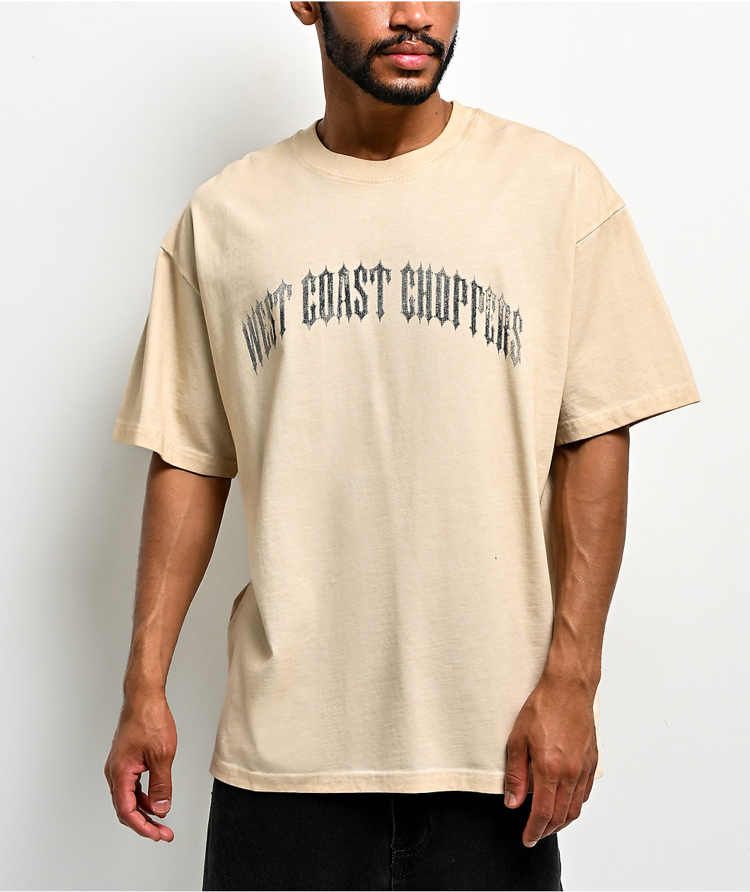West Coast Choppers Silver To White Natural Wash T-Shirt