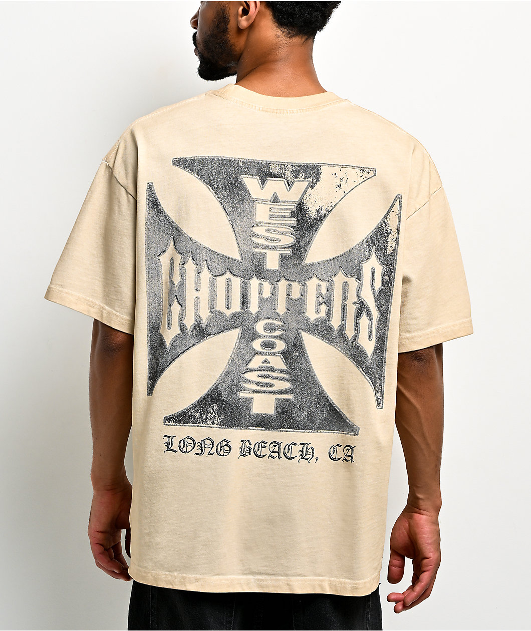 West Coast Choppers Silver To White Natural Wash T-Shirt