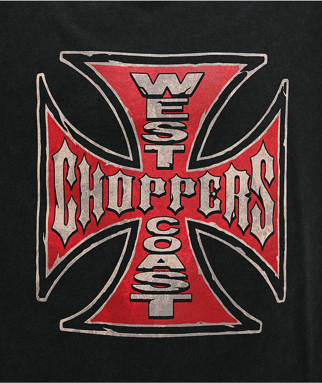 West Coast Choppers Sleight Of Hand Black Wash Long Sleeve T-Shirt
