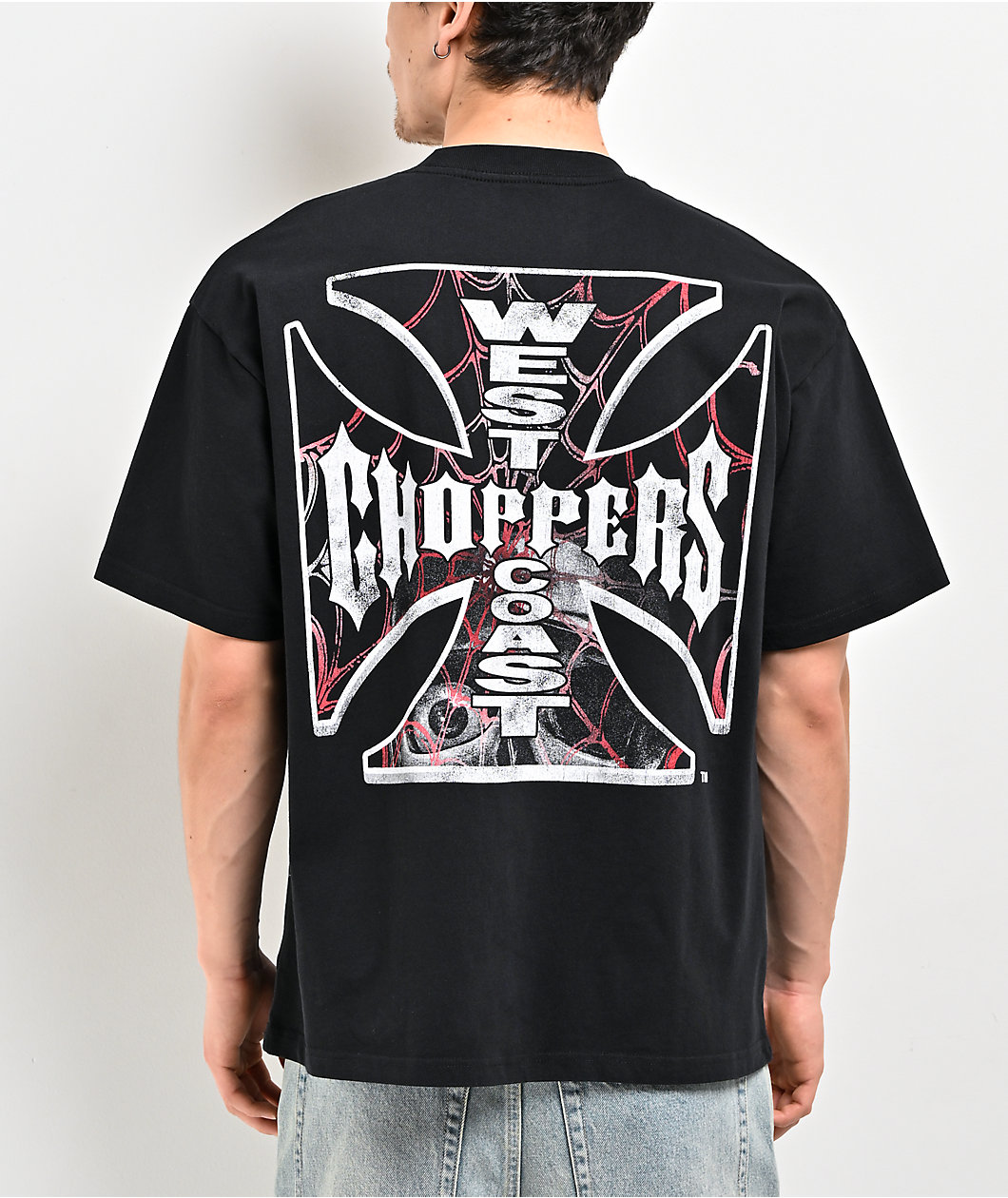 West Coast Choppers Webbed Black T-Shirt