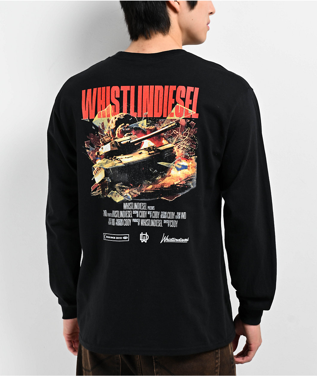 WhistlinDiesel The Movie Black Long Sleeve T-Shirt