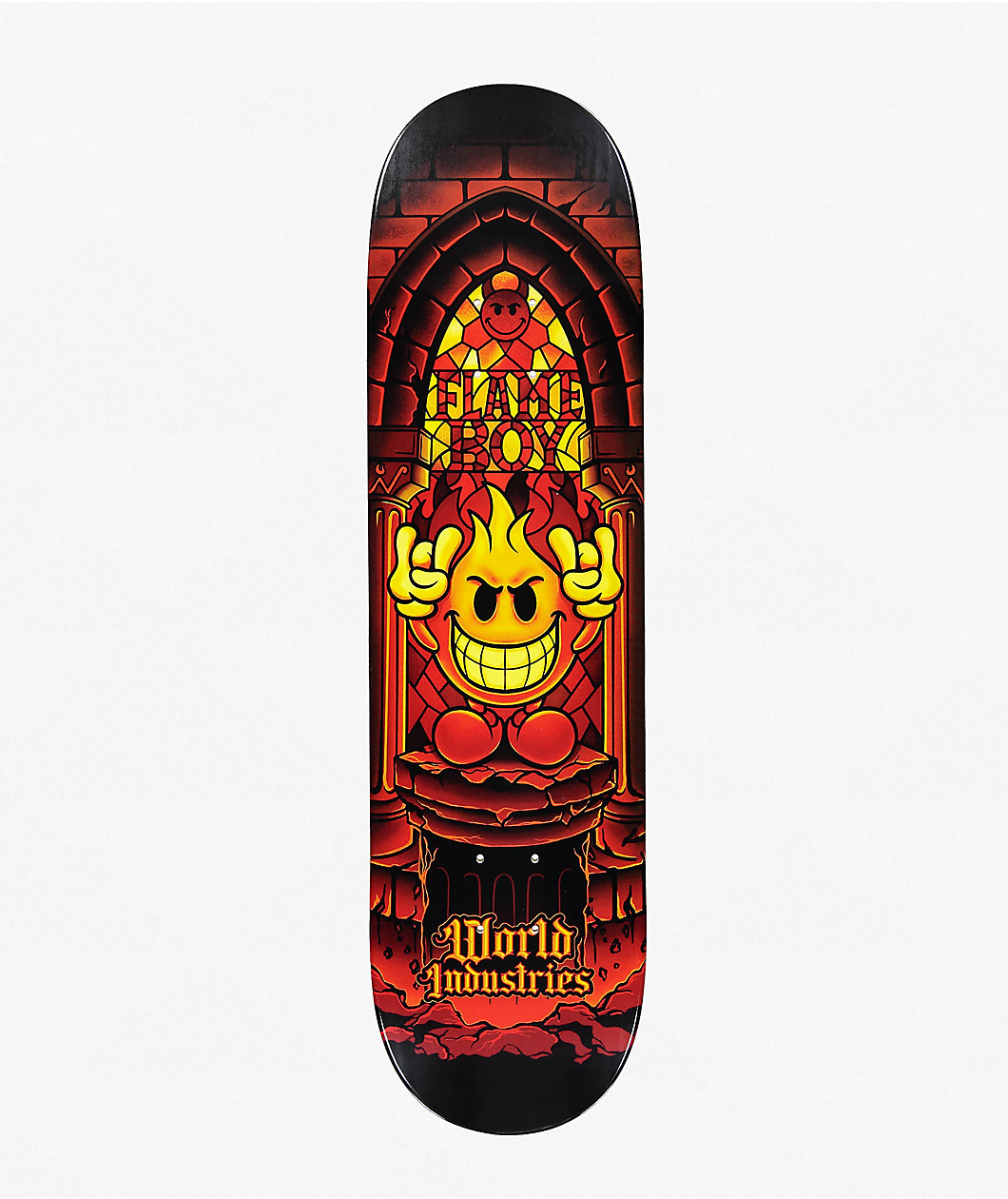 World Industries Flame Boy Stained Glass 8.25" Skateboard Deck