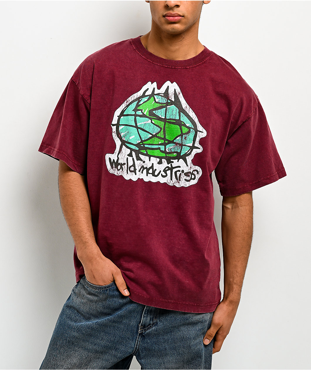 World Industries Scribble Red Wash T-Shirt