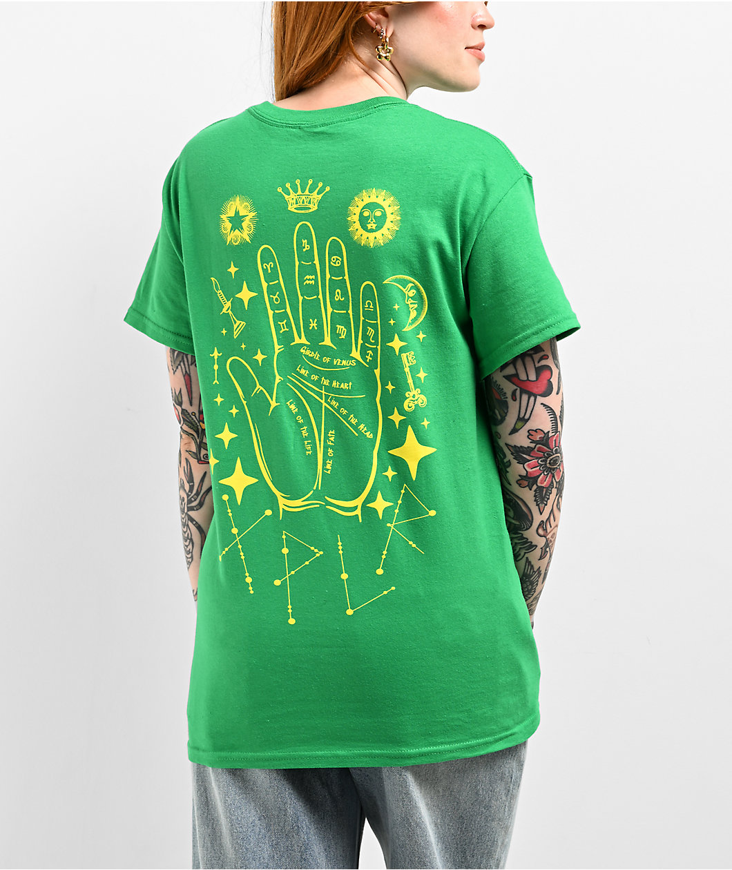 XPLR Palm Reading Green T-Shirt