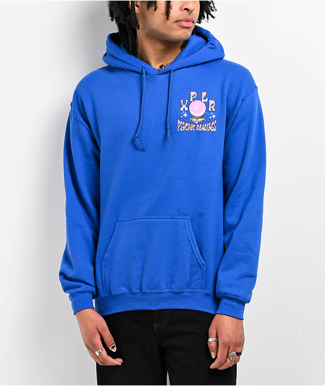 XPLR Psychic Readings Blue Hoodie