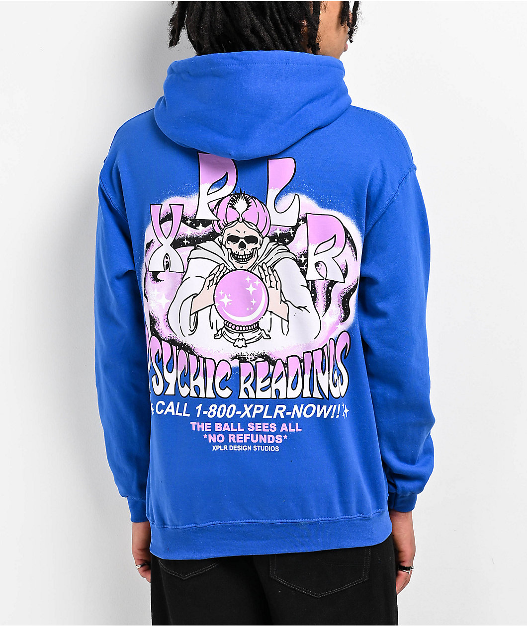 XPLR Psychic Readings Blue Hoodie