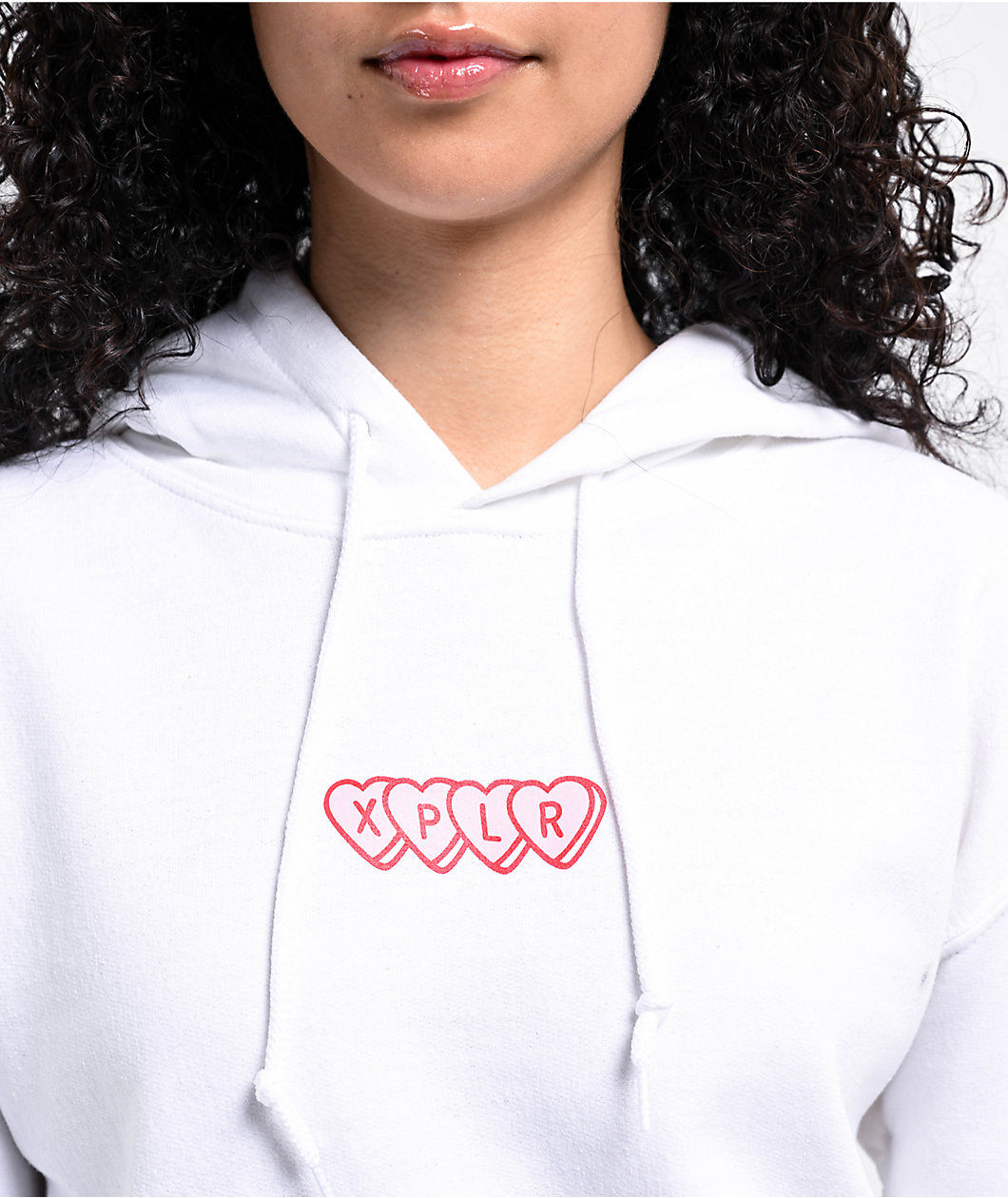 XPLR Valentine White Hoodie